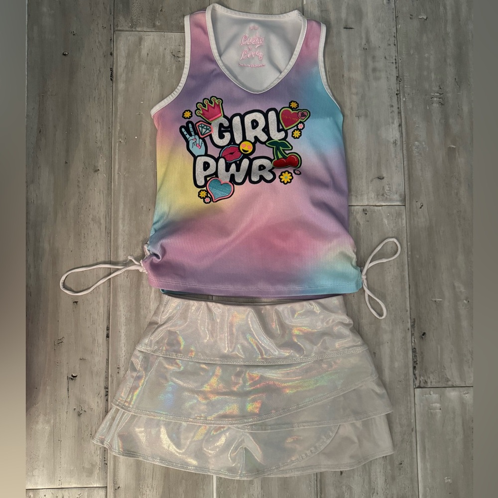 Lucky in Love Girls Tennis Outfit XS 6